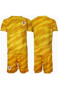 Fotbalové Dres Chorvatsko Brankářské Dětské Domácí Oblečení ME 2024 Krátký Rukáv (+ trenýrky)